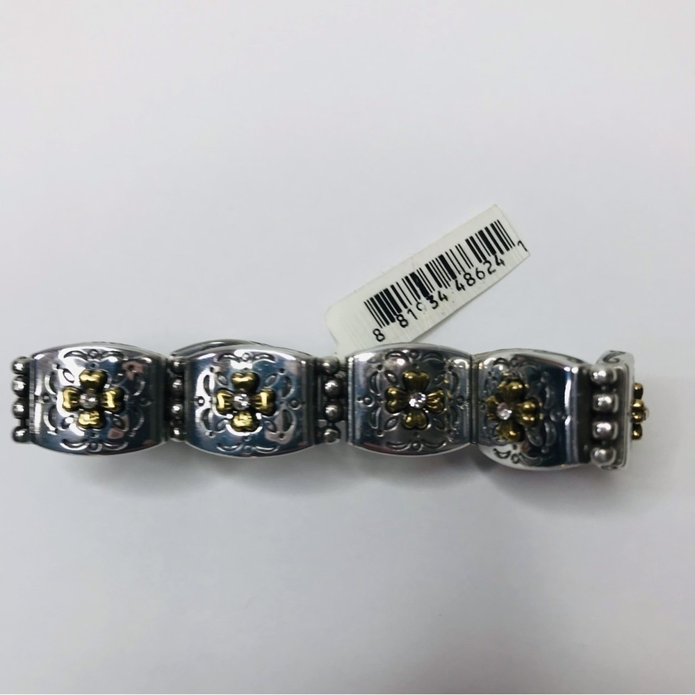 New BRIGHTON Silver Gold Flower Design Bracelet - Picture 6 of 7